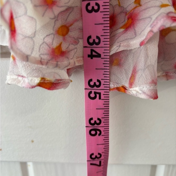 Karina Grimaldi Floral Silk V-Neck mini Dress Size Medium - Picture 10 of 10